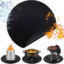 Large reusable fire pit mat, fire-resistant protection for patios and round terraces VHV