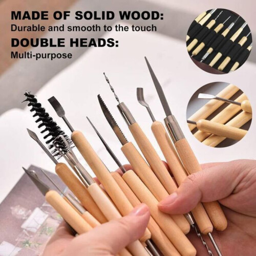 Sculpting Tools: 45 Piece Pottery Tools, Modeling Tools, Clay Sculpting Tools for Beginners, Artists VHV 1