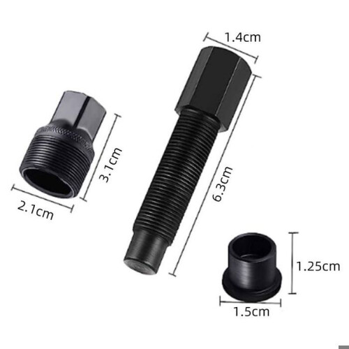 Bicycle crank puller, compact tool for removing the crank from the bottom bracket VHV 2