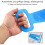 Silicone back brush 70 cm, double-sided, for bath and shower, VHV 4