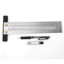 Silver T400mm marking ruler, stainless steel drill ruler, marking tool, precision marking tool VHV