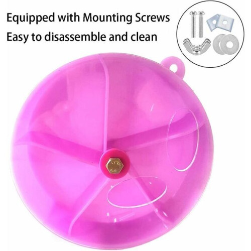 Rotating parrot toy, creative feeding bowl, foraging, purple VHV 2