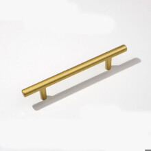 Furniture handle made of brass 128 mm with stainless steel screws for kitchen and furniture VHV