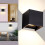 LED wall lamps, indoor/outdoor lighting, adjustable beam angle, 6W warm light, black 4