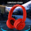 Bluetooth Headset – VHV – Foldable Model – 25 Hour Battery Life – Noise Cancelling – Red 4