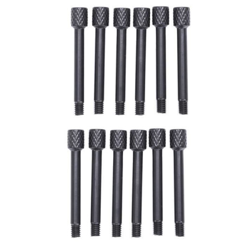 12 Black Brass Electric Guitar Tremolo Bridge String Clamp Screws