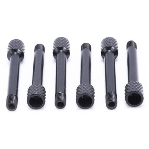 12 Black Brass Electric Guitar Tremolo Bridge String Clamp Screws 2