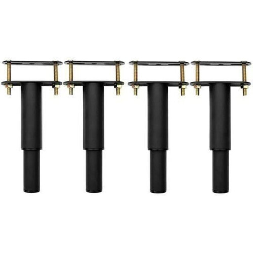 Bed legs - VHV - 4 adjustable legs - Central support - Color black - Heavy