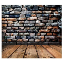 Vinyl Flooring - SODIAL - Retro Brick Wall - Lightweight and Portable - 5 x 7 feet as shown