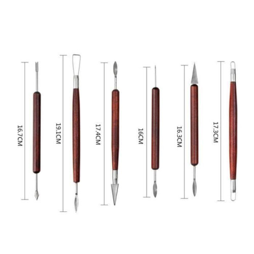 Cup Handle Molds - VHV - Pottery Set - 12 Molds - 6 Sculpting Tools - Polished Metal 1