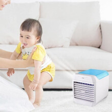Portable Air Conditioner, Mini Fan, Air Cooler, 3 Wind Speeds, USB Powered Desktop Humidifier
