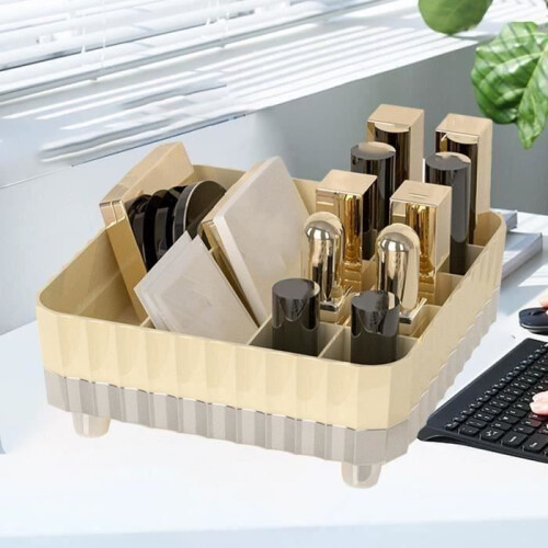 Makeup organizer – VHV – Lipstick holder – Portable – Unbreakable plastic – Silver white