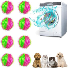 8-Pack Reusable Hair Catchers for Washing Machine – Hairballs for Clothes and Bedding, Removes Pet Hair