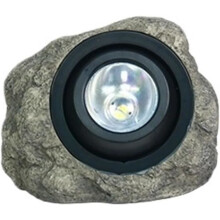Solar Powered Lights, Decorative LED Garden Lights, Waterproof and Durable Stone Outdoor Lamps (Gray)