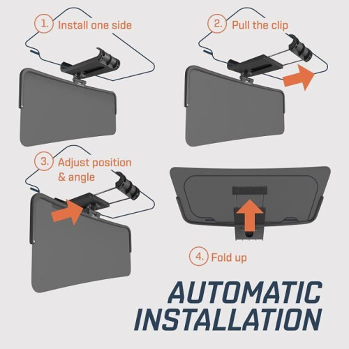 Polarized, anti-glare car sun visor extension for driver's or passenger's seat 1