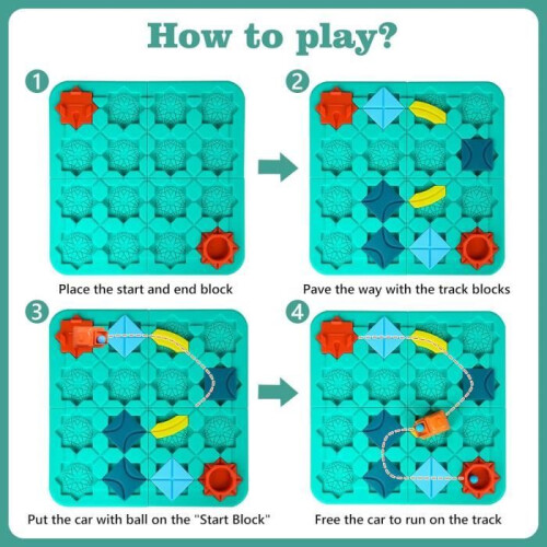 Logical Road Building Game for Kids – Making – Modeling – Child – Mixed – Blue 1