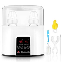 4-in-1 fast electric bottle warmer for breast milk or infant formula, with LCD display and temperature control