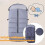 Waterproof footmuff for strollers – double opening, washable, 5 strap slots, compatible with strollers and car seats 2