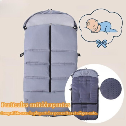 Waterproof footmuff for strollers – double opening, washable, 5 strap slots, compatible with strollers and car seats 1