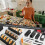 Sushi set, 10-piece plastic sushi set with fork and spatula, DIY sushi set, black 4