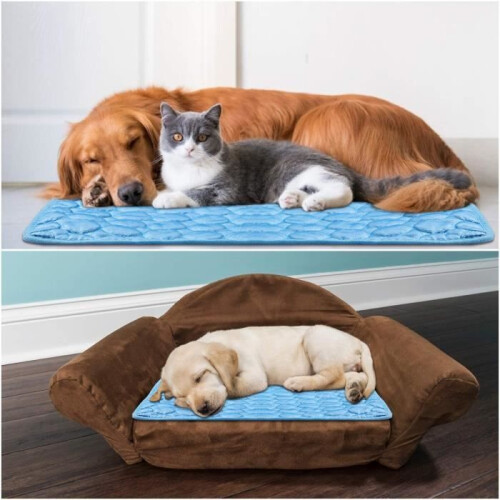Dog cooling mat, ice silver cooling mat, self-ventilating, breathable ice silk mesh 2