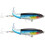 Joint fish lures with ultra-sharp treble hooks, lifelike lures with tail, blue, 2 pcs. 1