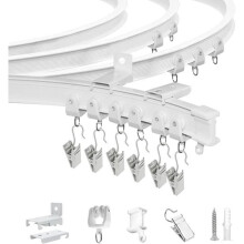 Curtain rod - LECOO - 6 meters - Flexible - Robust - White