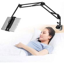 360 degree rotating tablet stand with sturdy aluminum arm for iPad, 4.5-12.9 inch screen