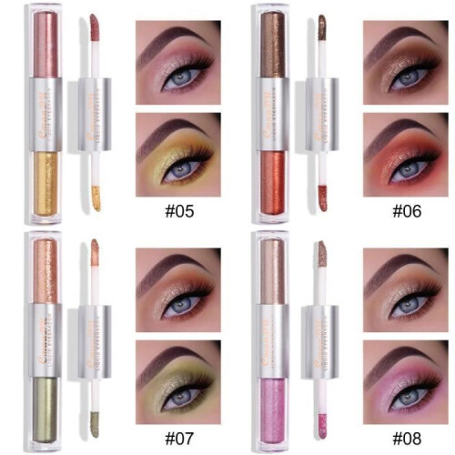 16 Colors Glitter Liquid Eyeshadow, Long Lasting Waterproof Shiny Eye Makeup Set 1