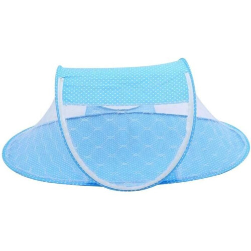 Automatic Baby Mosquito Net, Portable and Foldable Bed - Blue