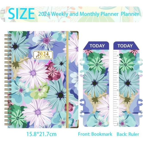 Weekly planner - A2 - 2024 - Hardcover - 140 pages - 2 bookmarks 1