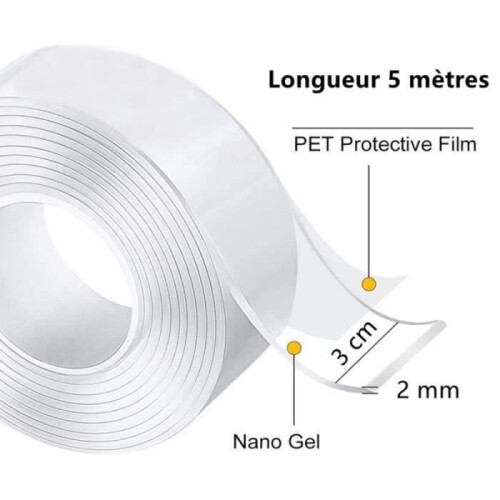 Extra strong double-sided tape – Nano adhesive tape – transparent – multifunctional 1