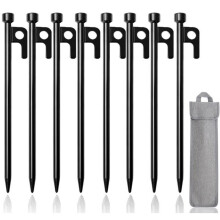 Heavy-Duty Tent Pegs - LECOO - 30 cm - Black - Adults - Unisex