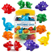 Montessori educational toys, alphabet ABC, dinosaur matching game for toddlers from 3 years old