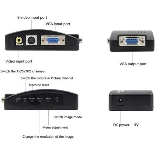 Video Converter - LECOO - VGA - Automatic PAL/NTSC detection - 1920x1200 resolution - Multifunctional 1