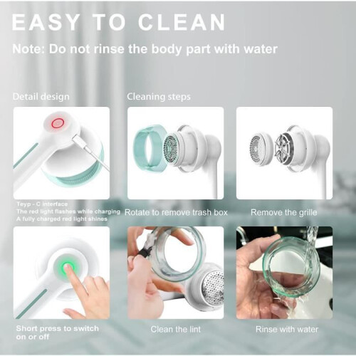 Electric lint remover for clothes with 2 textile heads 1