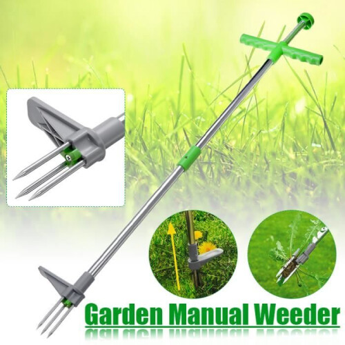 TEMPSA 100cm Manual Weed Killer, Hand Garden Tools, Manual Weed Killer with Fork