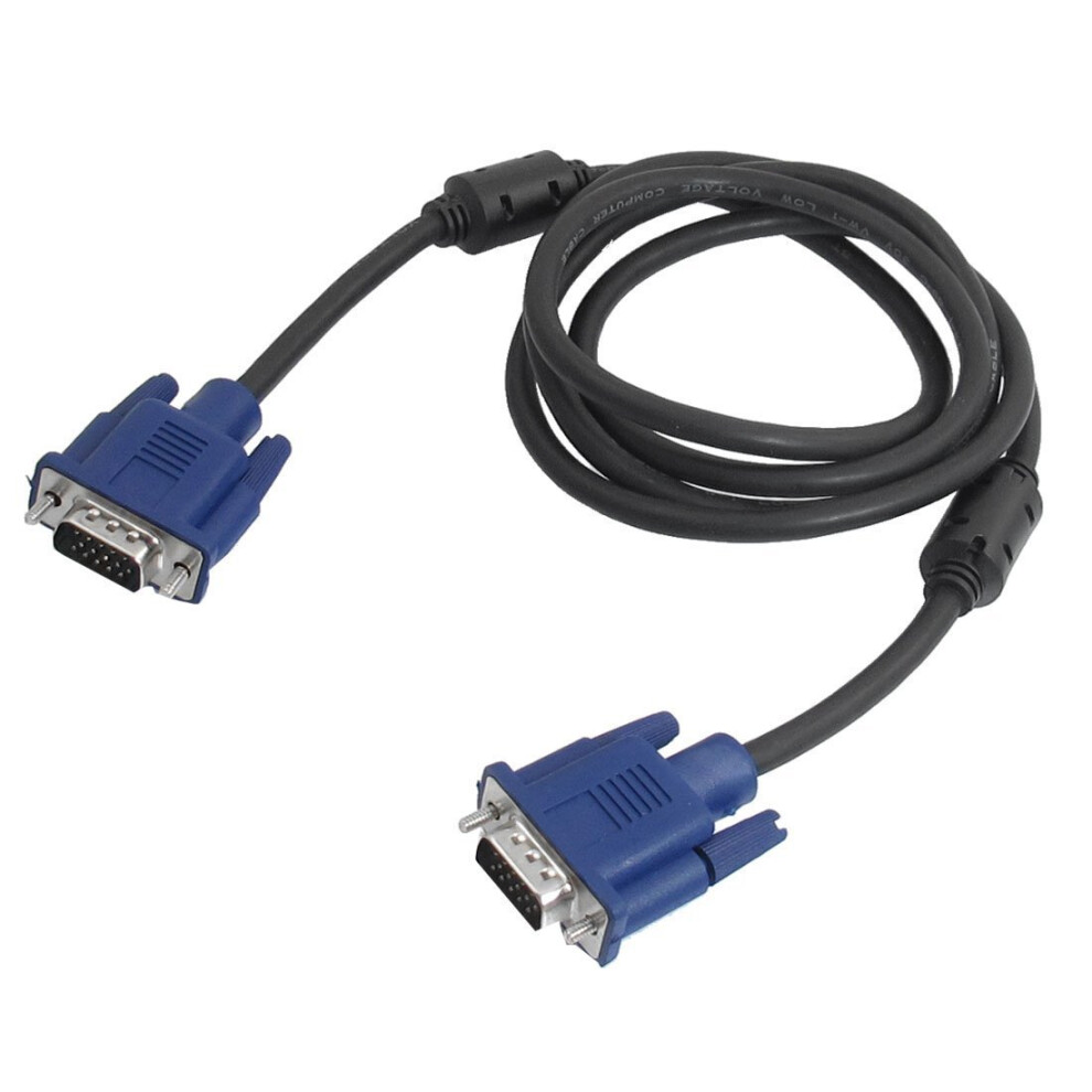 Hd15 Male To Male Svga Vga Long Video Monitor Cable(6Ft ) Blue 940534611764