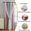 Curtains for girls' rooms - Gray-pink - Rectangular - Blackout - 135 x 240 cm 3