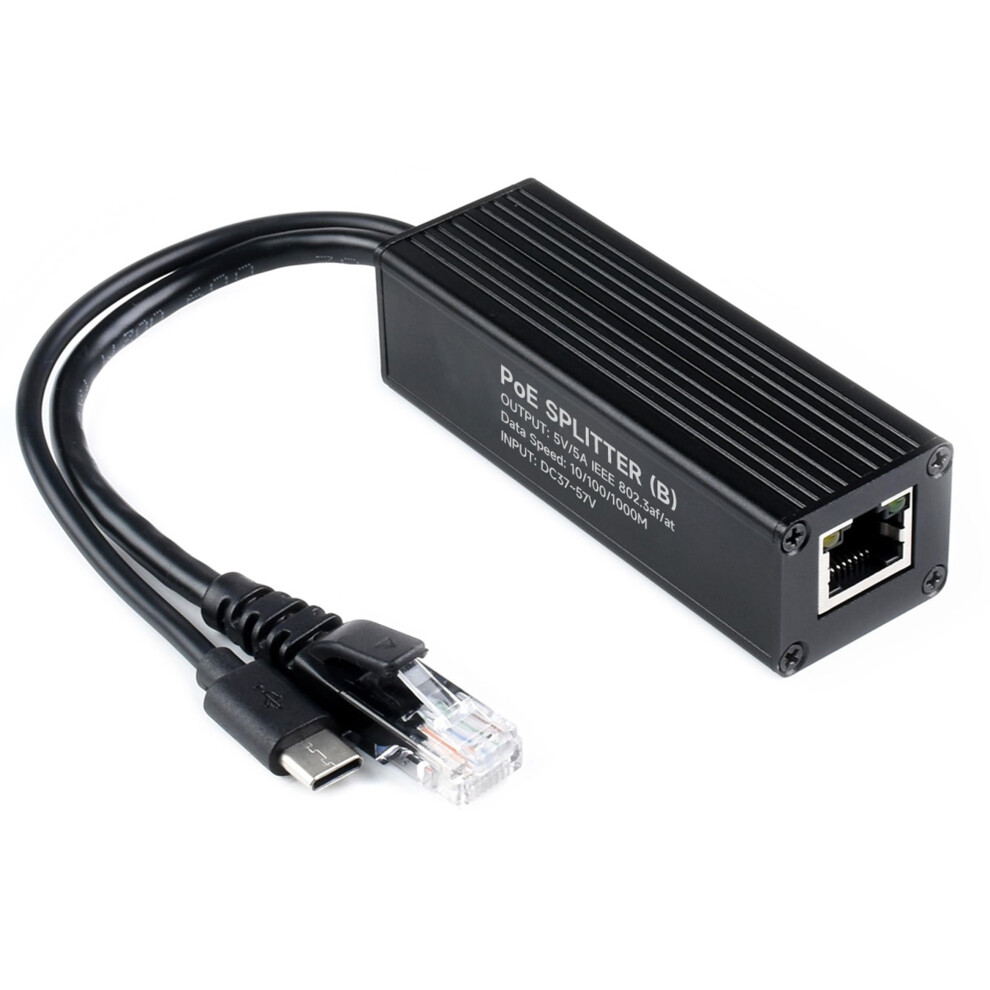 Industrial Gigabit Poe Splitter With Ieee 802.3Af/At-Compliant 10/100/1000Mbps, For Raspberry Pi 5 4B 3B+ 3B 940534611580