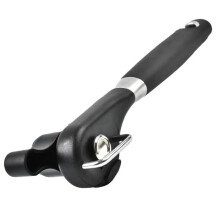 Manual can opener with smooth edge, hand can opener, no sharp edges with soft grips, steel can opener