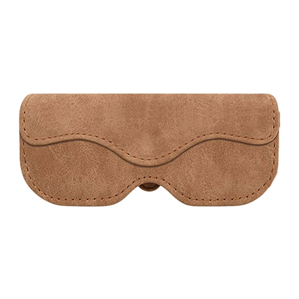 (Brown) Universal Car Sun Visor Glasses Case Holder Clip Eye Sunglasses Organizer Box Brown 6963793965663