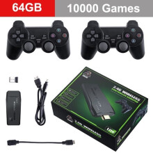 Retro video game console, 64 GB, 10,000 games, two wireless controllers, 128 GB, 40,000 games, 4K HD Stick T
