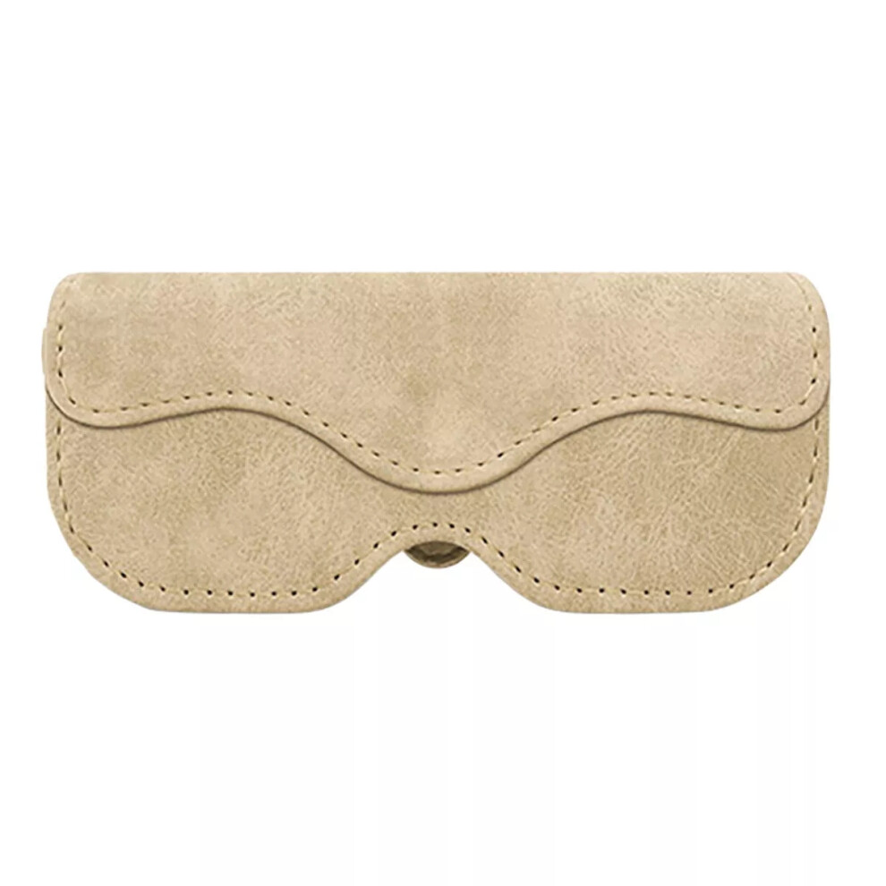 (Beige) Universal Car Sun Visor Glasses Case Holder Clip Eye Sunglasses Organizer Box Beige 6963793965649