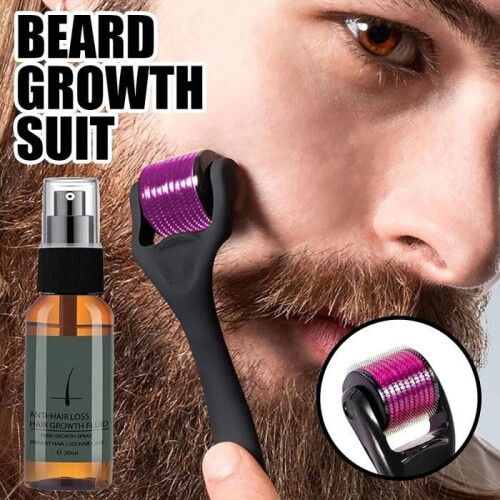 Beard oil for men, beard growth kit for men, derma roller, beard roller, beard care[91] 1