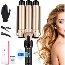 VINSIC Curling Iron – 3 Ceramic Heads – Fast Heat-Up – 14 Adjustable Temperatures