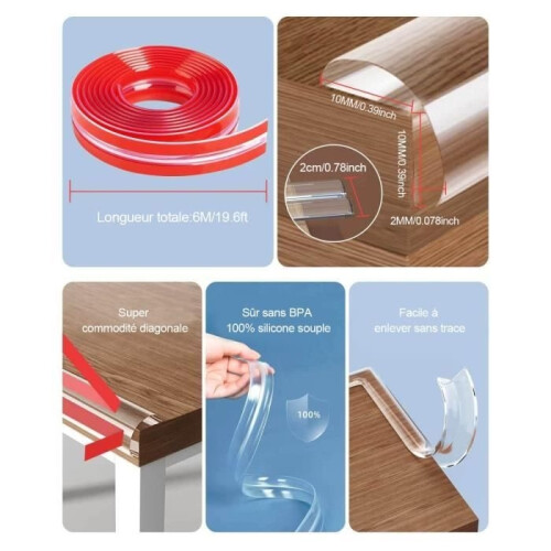 transparent baby table protector, baby table corner protector, universal edge and corner protector 2