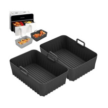 Airfryer, 2-pack Airfryer Liners for Ninja Foodi AF400EU AF300EU 9.5L Airfryer, Airfryer Accessories,
