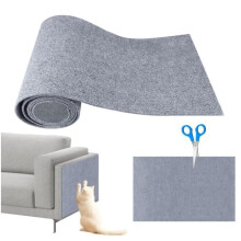 Scratch-resistant sofa protector for cats 40 x 200 cm, self-adhesive scratching post for sofa, light gray
