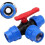 PE 32MM 3 Way Ball Valve, T Type Pipe Quick Connect Pipe Valve Splitte Connect Valve 2